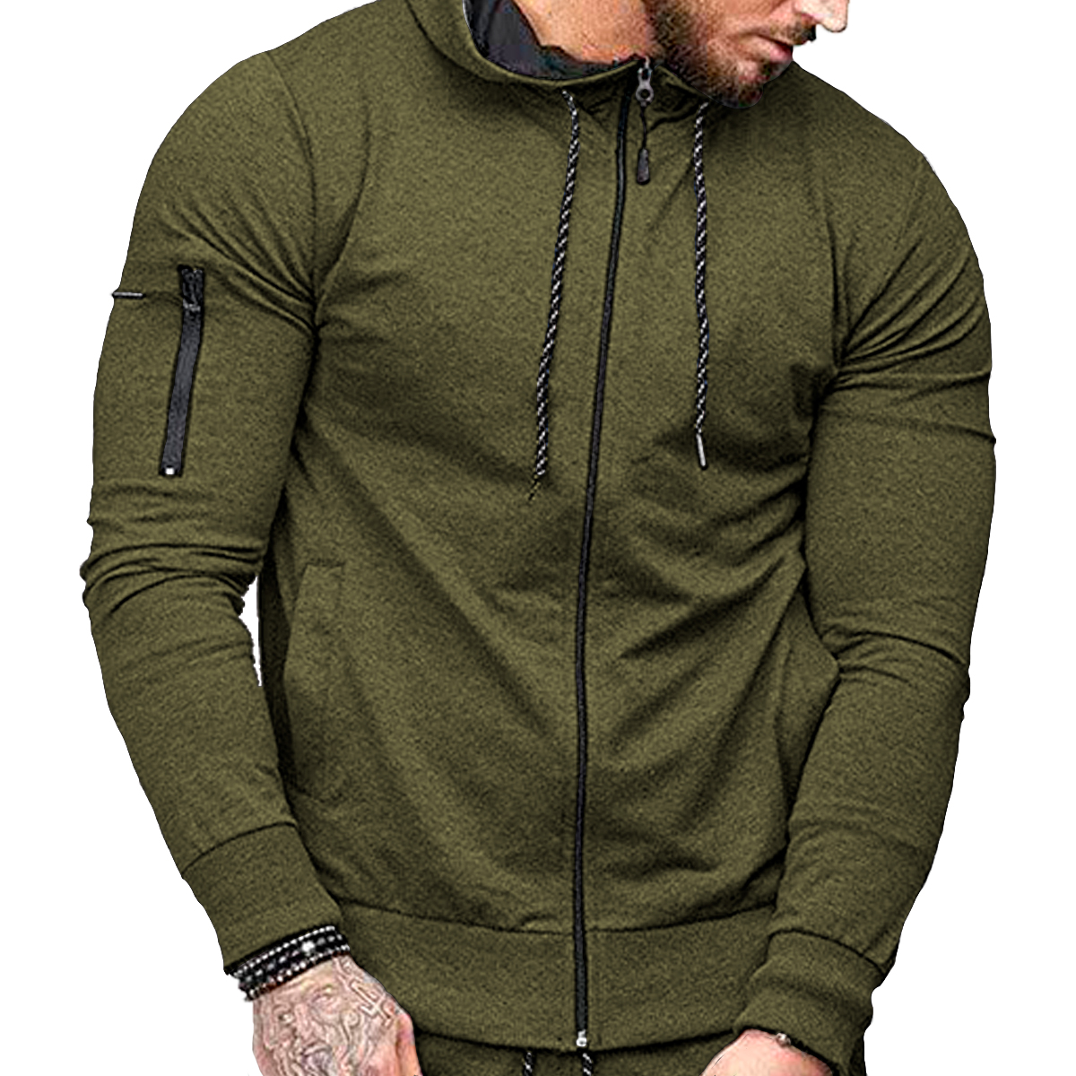 Foto 2 | Sudadera Shendy Vendy con Capucha color Verde para Hombre