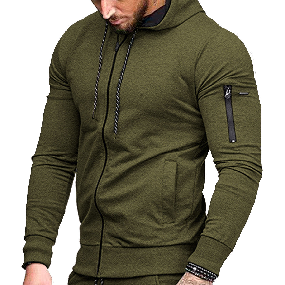 Foto 4 pulgar | Sudadera Shendy Vendy con Capucha color Verde para Hombre