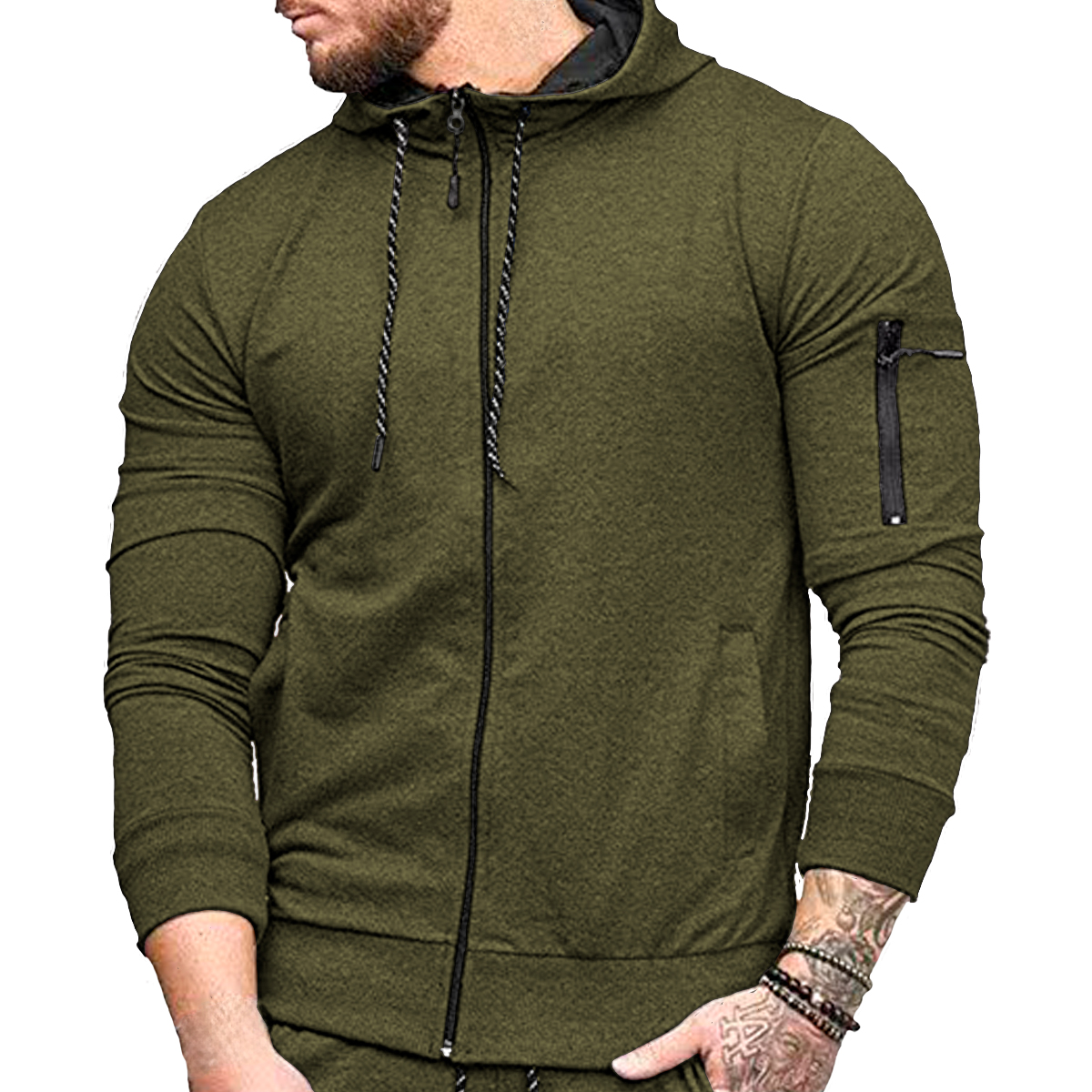 Foto 5 pulgar | Sudadera Shendy Vendy con Capucha color Verde para Hombre