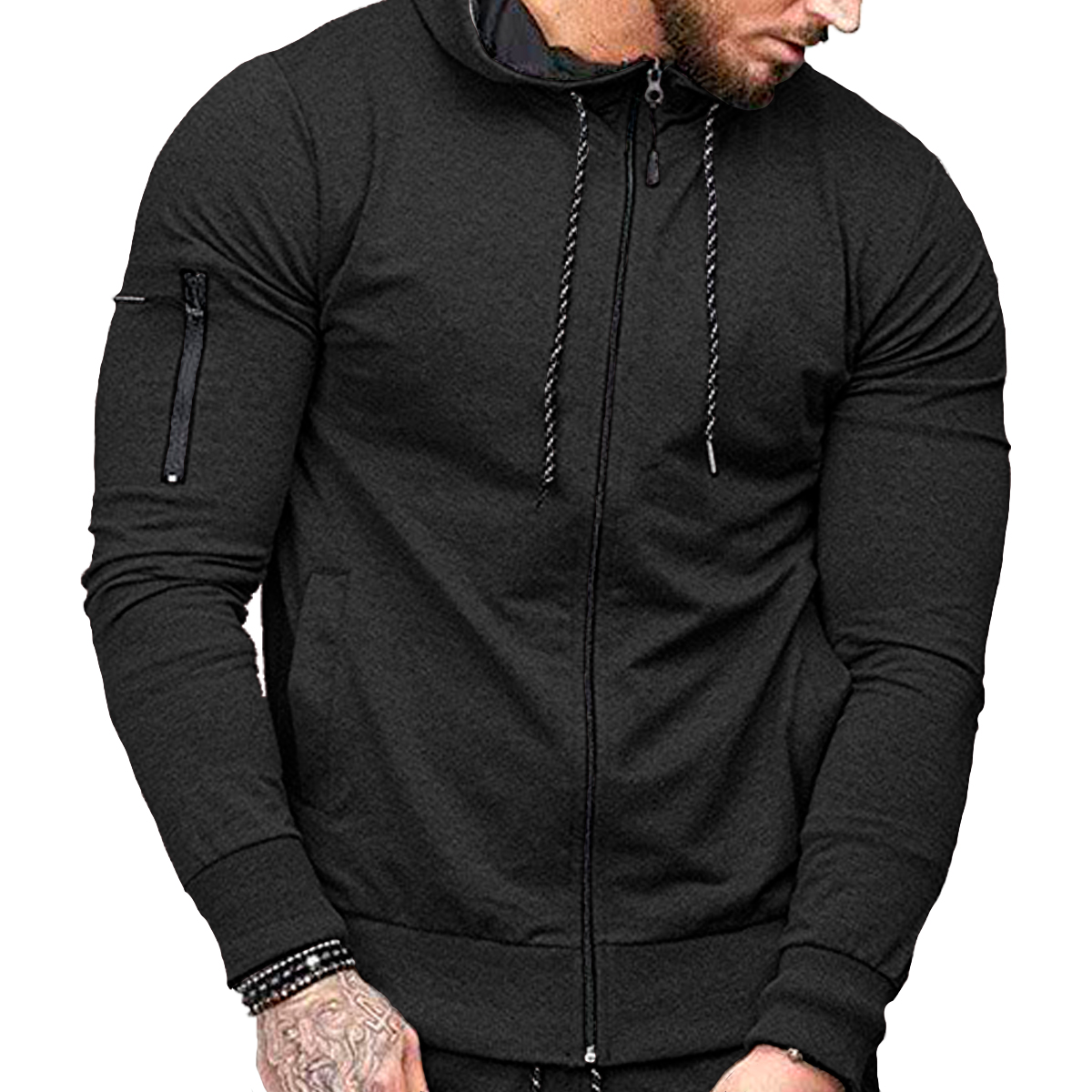 Foto 2 | Sudadera Shendy Vendy con Capucha color Negro para Hombre