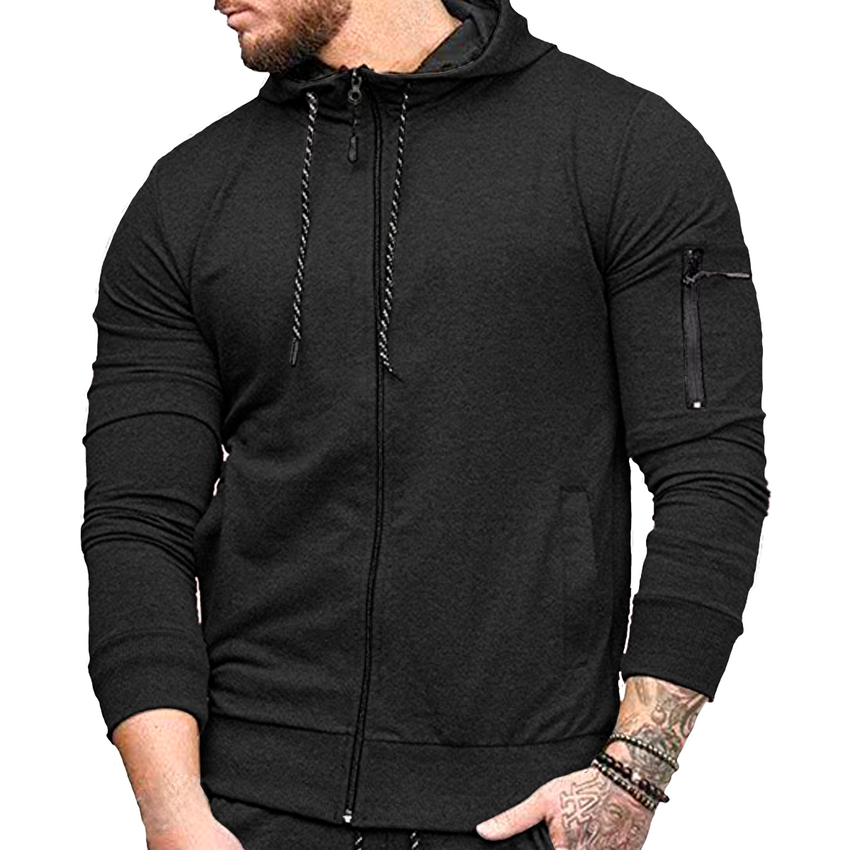 Foto 5 pulgar | Sudadera Shendy Vendy con Capucha color Negro para Hombre