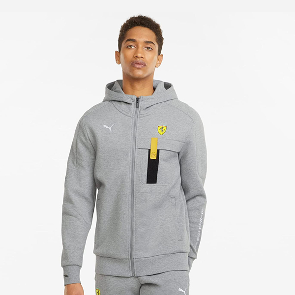 Foto 2 | Sudadera Puma Ferrari F1 Race T8  Gris para Hombre