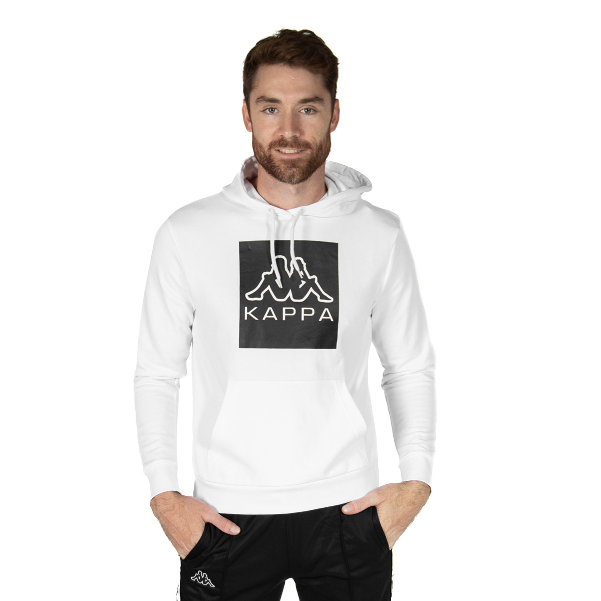 Foto 2 pulgar | Sudadera para Hombre Kappa Duks Logo Eva Blanco