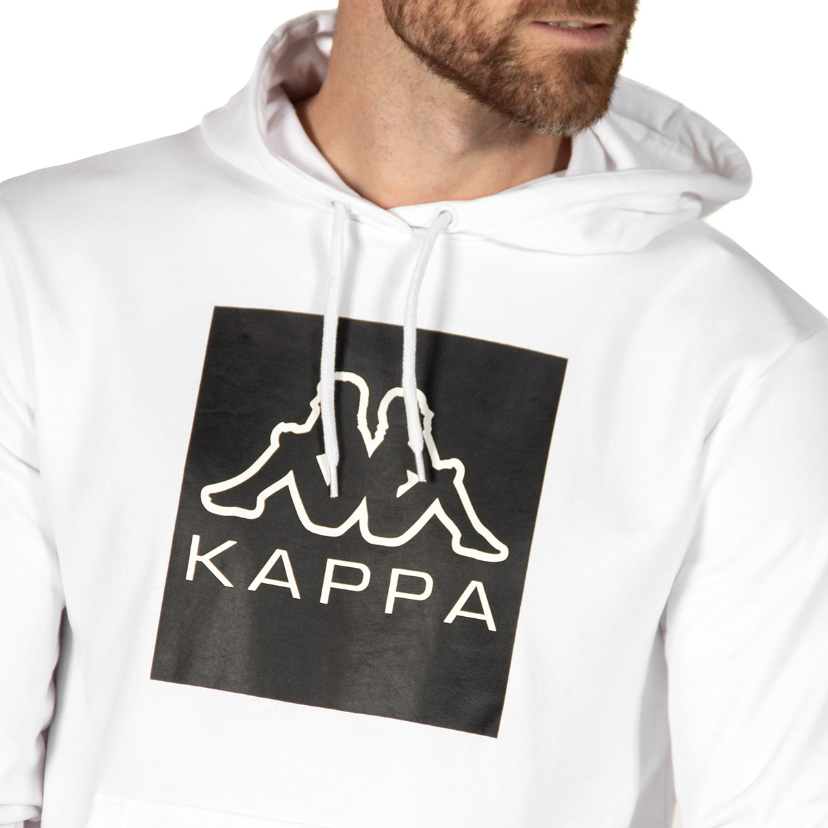 Foto 4 pulgar | Sudadera para Hombre Kappa Duks Logo Eva Blanco