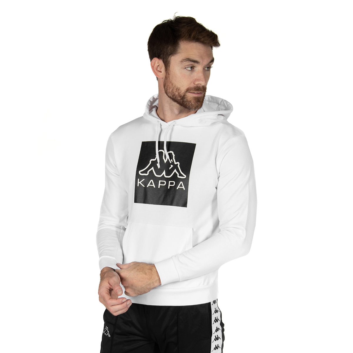 Foto 5 pulgar | Sudadera para Hombre Kappa Duks Logo Eva Blanco