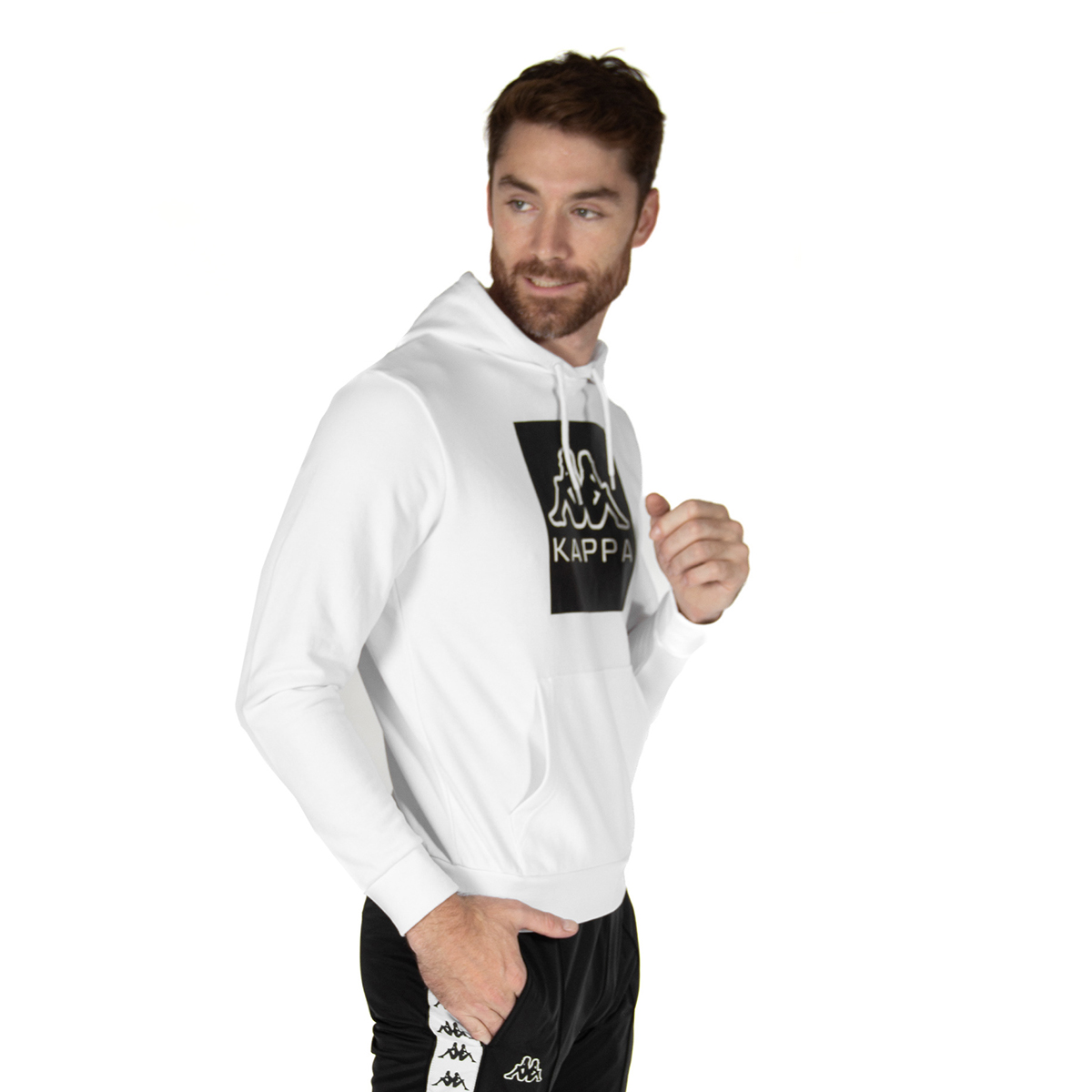 Foto 6 pulgar | Sudadera para Hombre Kappa Duks Logo Eva Blanco