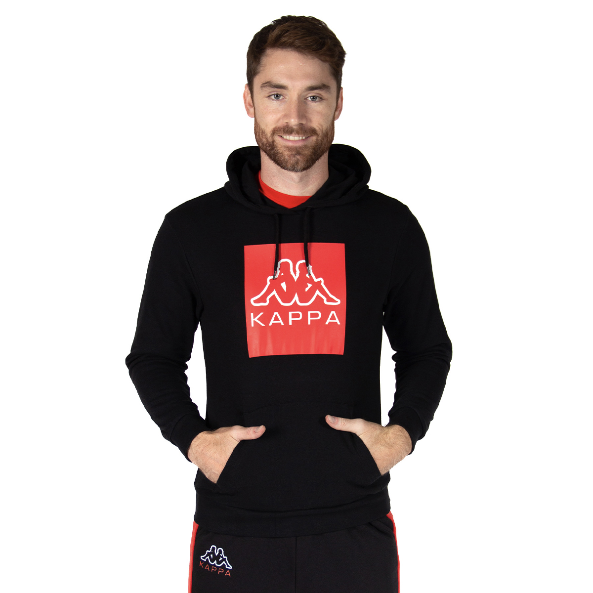 Sudadera Kappa Duks Logo Evan Negro