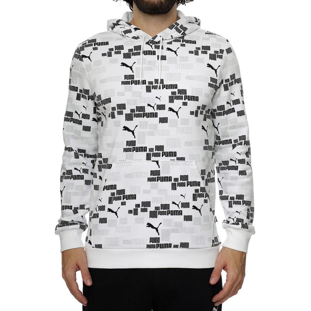 Foto 4 pulgar | Sudadera Puma ESS + Logo Lab Aop Blanca para Hombre