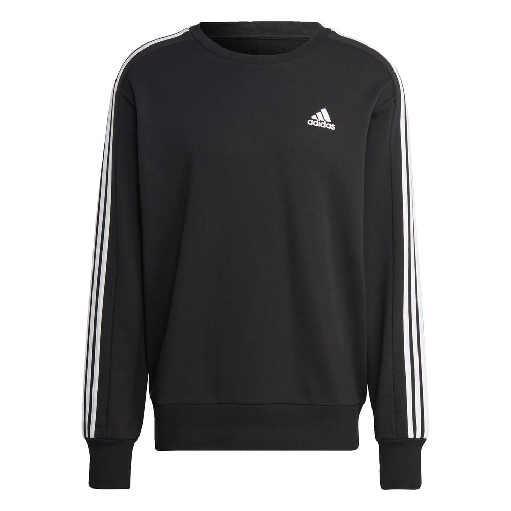 Foto 2 pulgar | Sudadera Adidas Essentials 3 Franjas Negra para Hombre