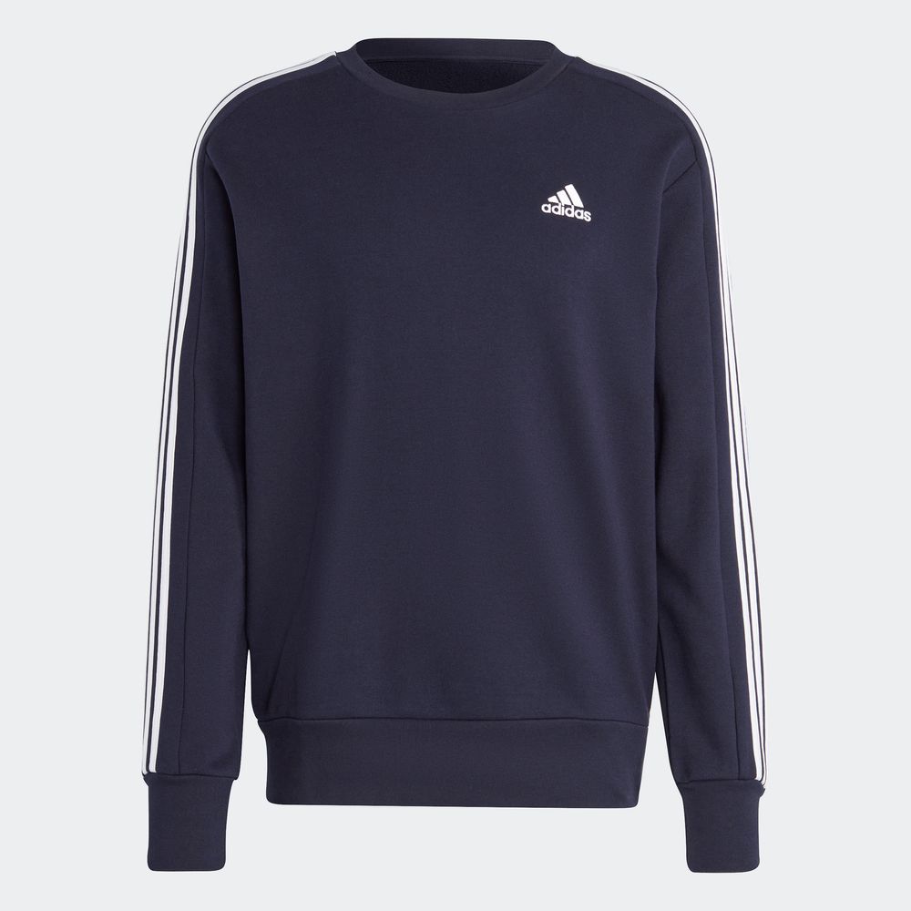 Foto 3 pulgar | Sudadera Adidas Essentials 3 Franjas Azul para Hombre