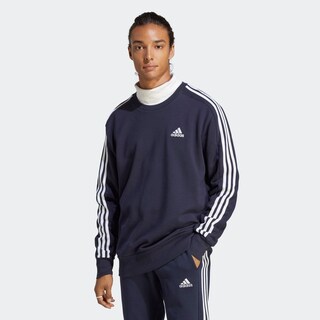 Foto 3 | Sudadera Adidas Essentials 3 Franjas Azul para Hombre