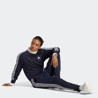Foto 5 | Sudadera Adidas Essentials 3 Franjas Azul para Hombre