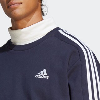 Foto 6 | Sudadera Adidas Essentials 3 Franjas Azul para Hombre