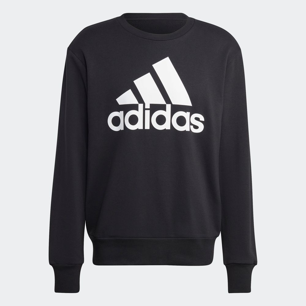 Foto 3 pulgar | Sudadera Essentials Logo Grande Tela French Terry Adidas Negra para Hombre