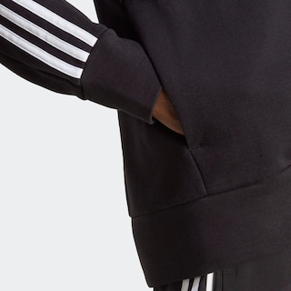 Foto 7 | Sudadera con Gorro Adidas Essentials 3 Franjas Negra para Hombre