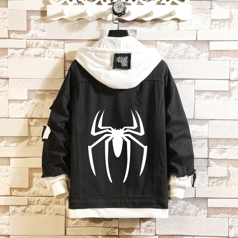 Foto 4 | Venta Internacional- Chamarra Wangting Negra Spider para Hombre