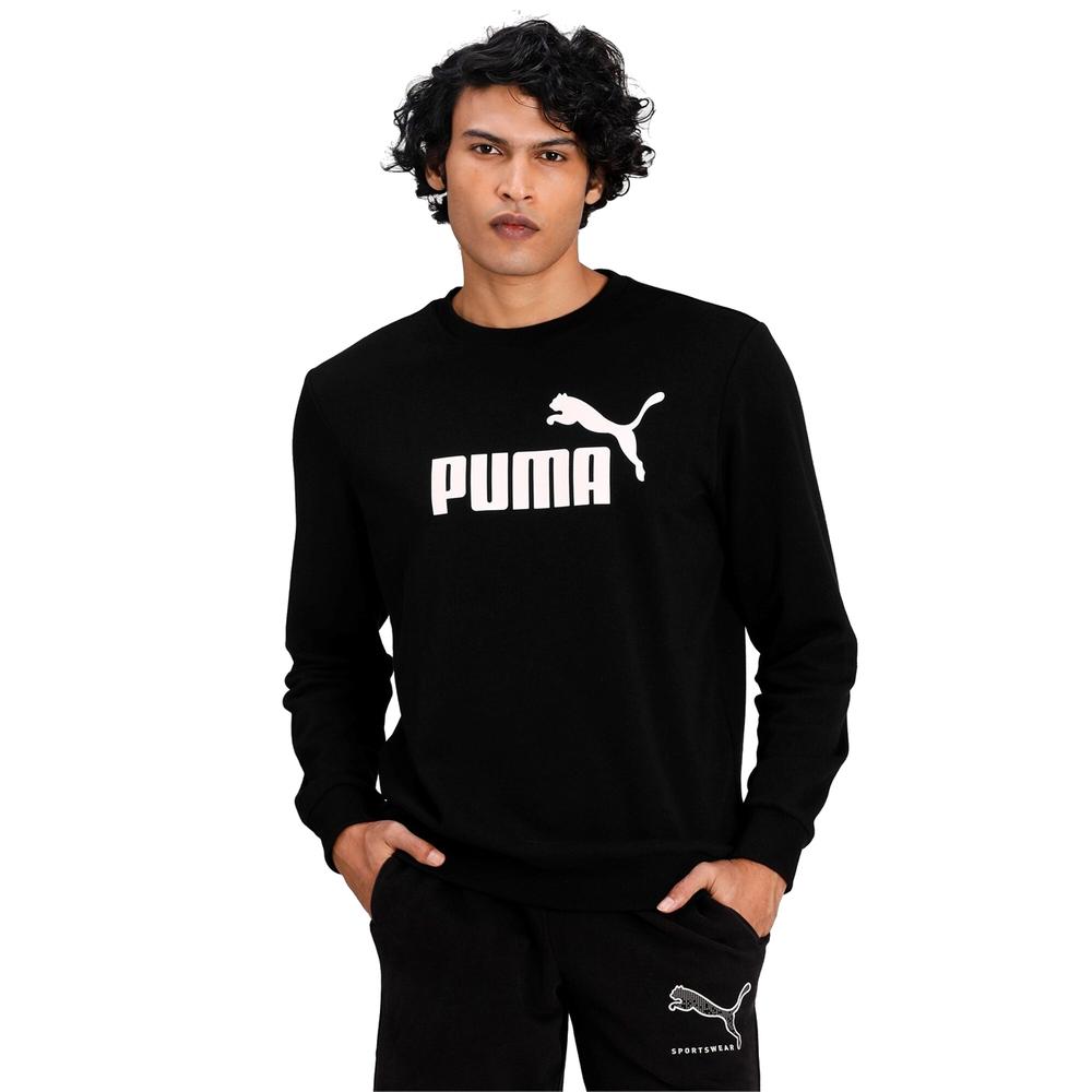 Foto 4 pulgar | Sudadera para Hombre Puma Ess Big Logo Crew Negra