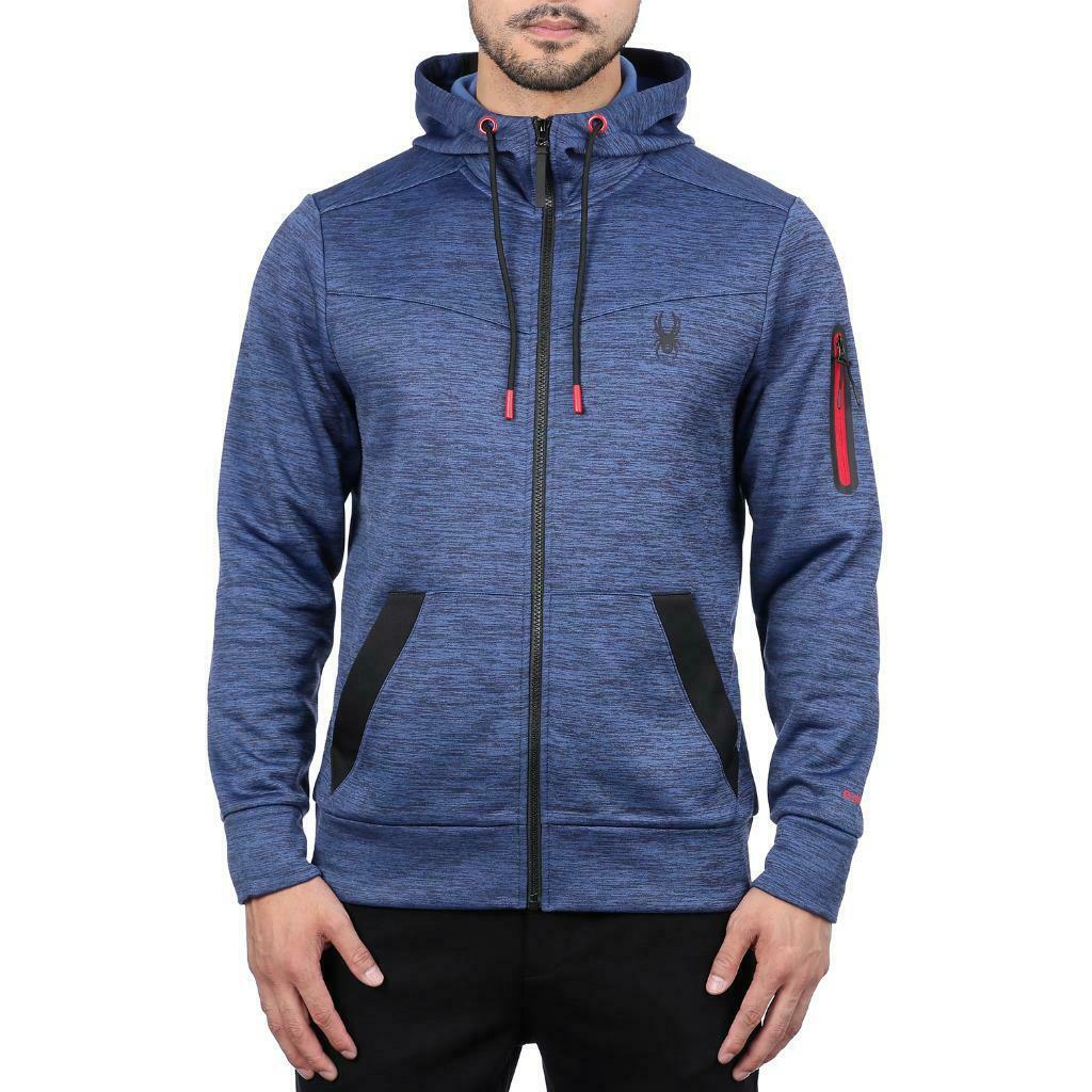 Foto 2 pulgar | Sudadera Spyder Stretch Active Hoodie Azul para Hombre