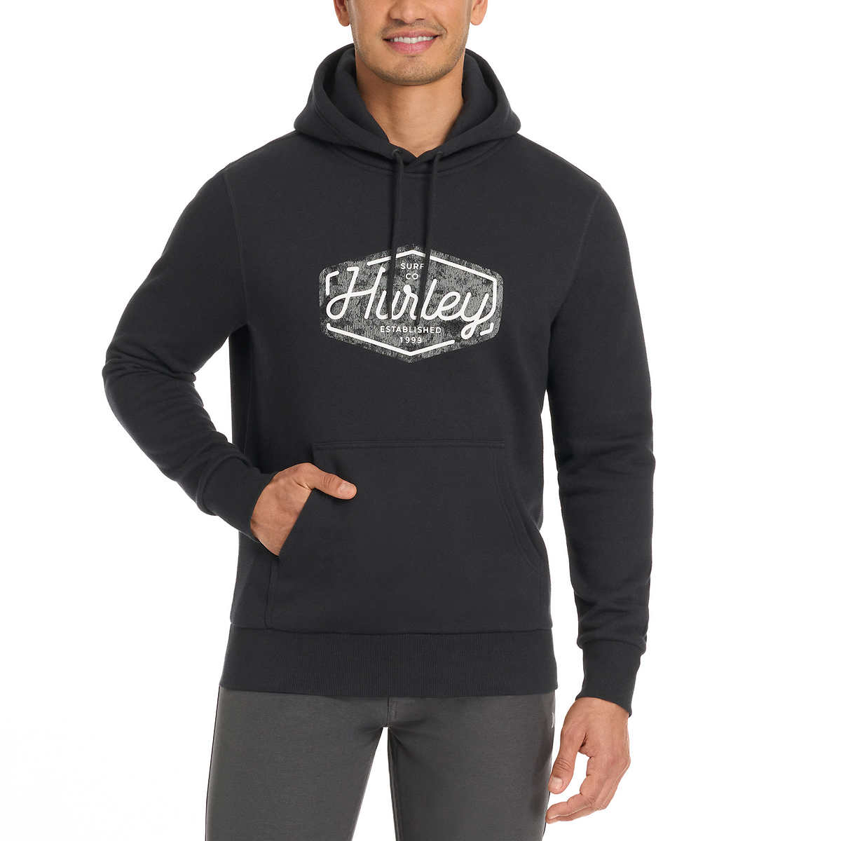 Sudadera Hurley Negra con Gorro para Hombre