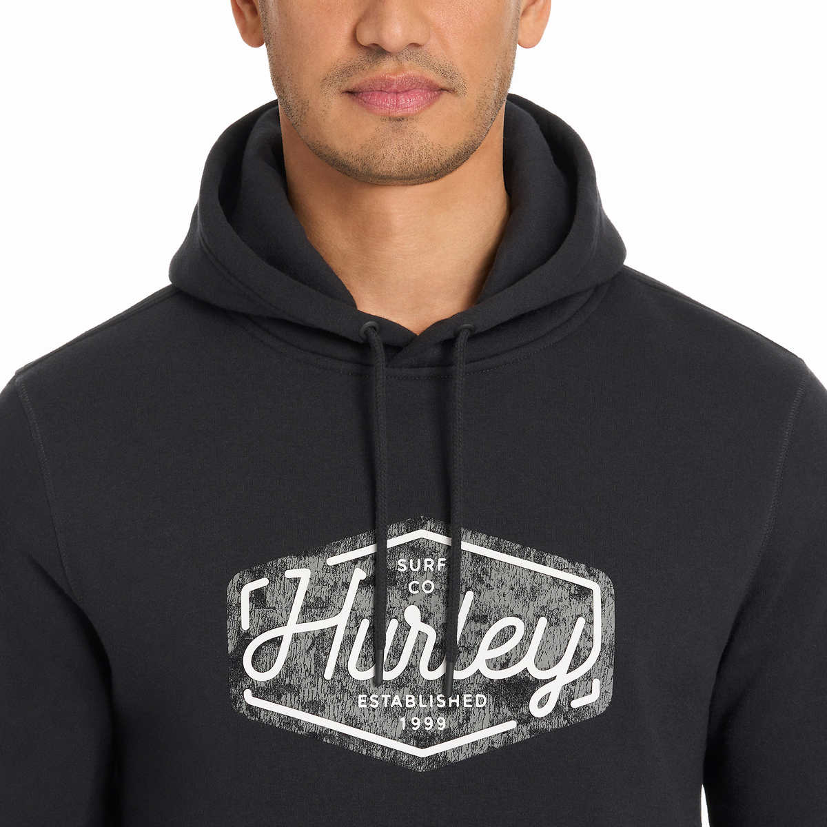 Foto 3 | Sudadera Hurley Negra con Gorro para Hombre