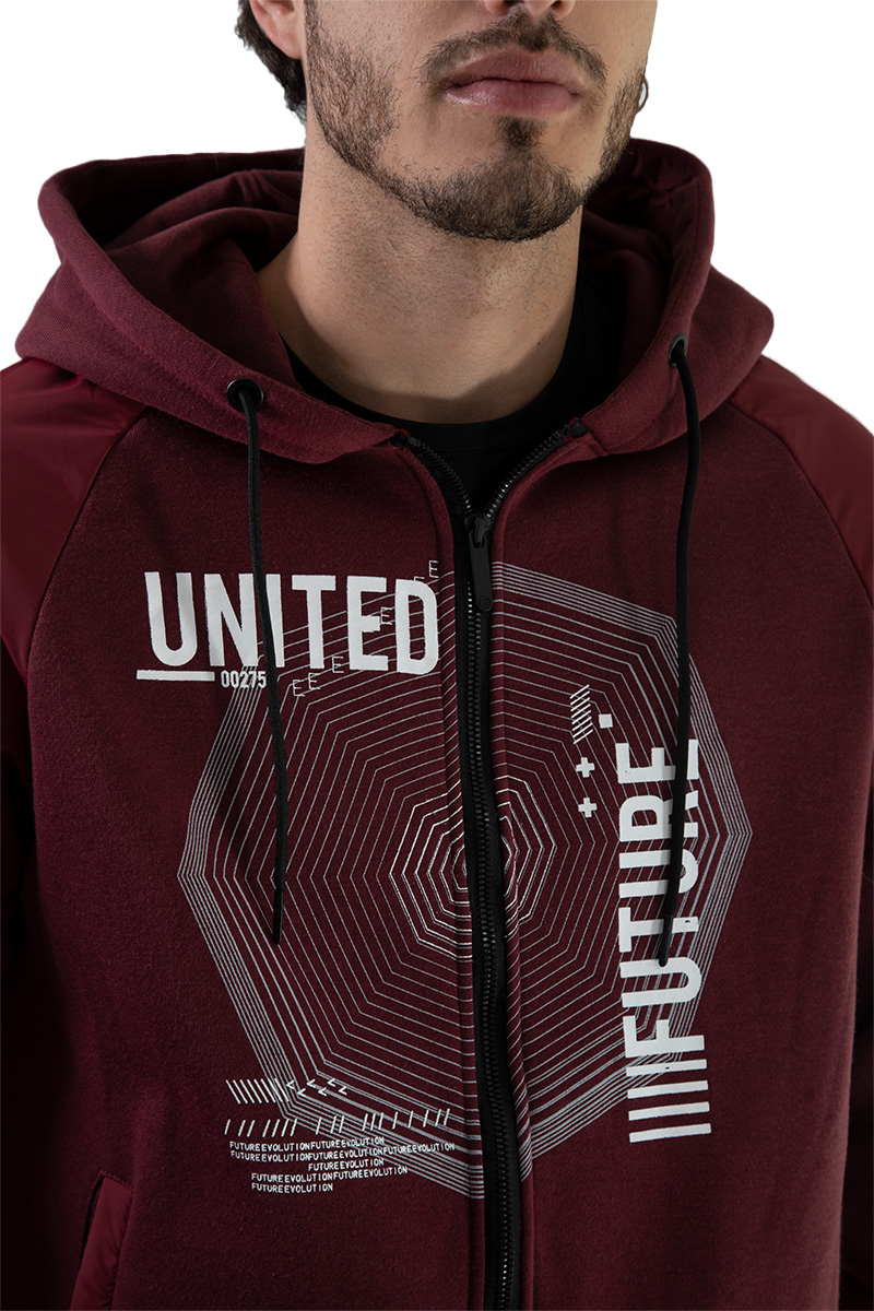 Foto 5 | Sudadera Generra Vino para Hombre