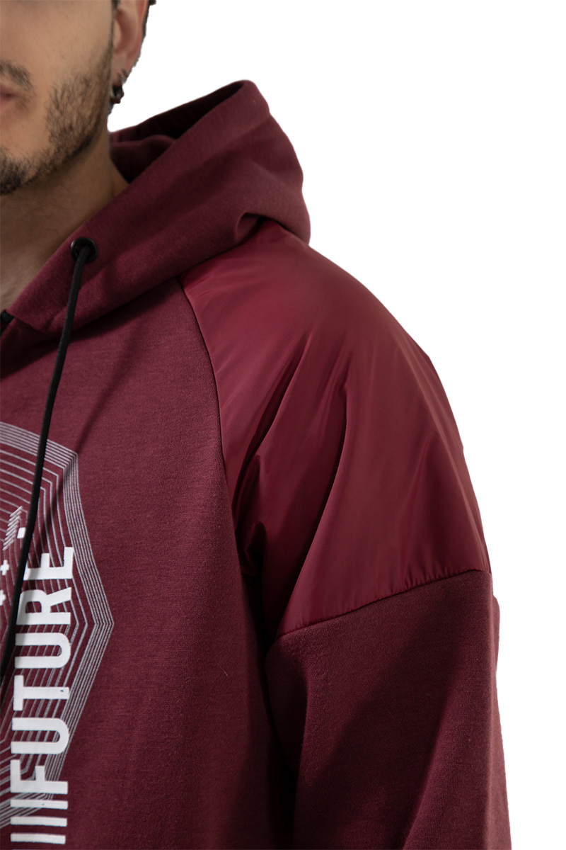 Foto 7 pulgar | Sudadera Generra Vino para Hombre