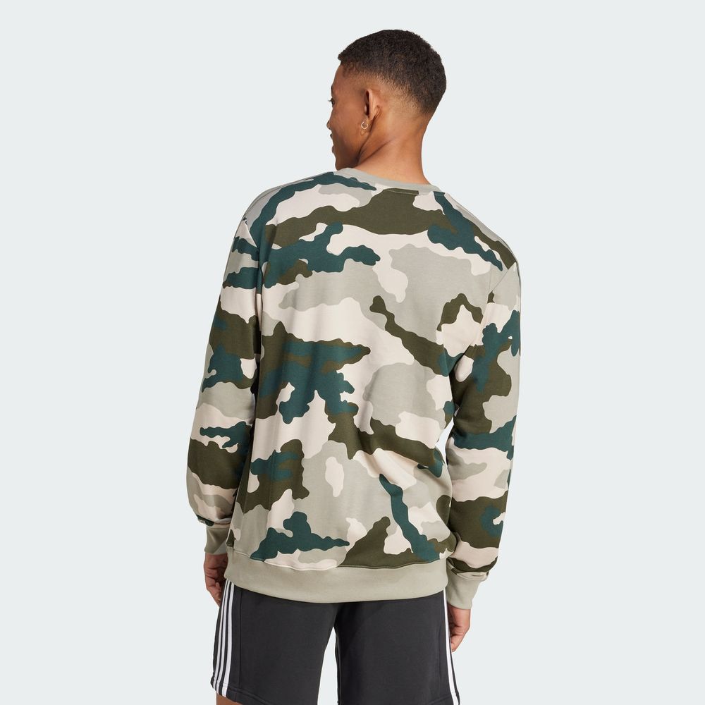 Foto 6 pulgar | Sudadera Seasonal Essentials Camouflage Adidas Verde Hombre