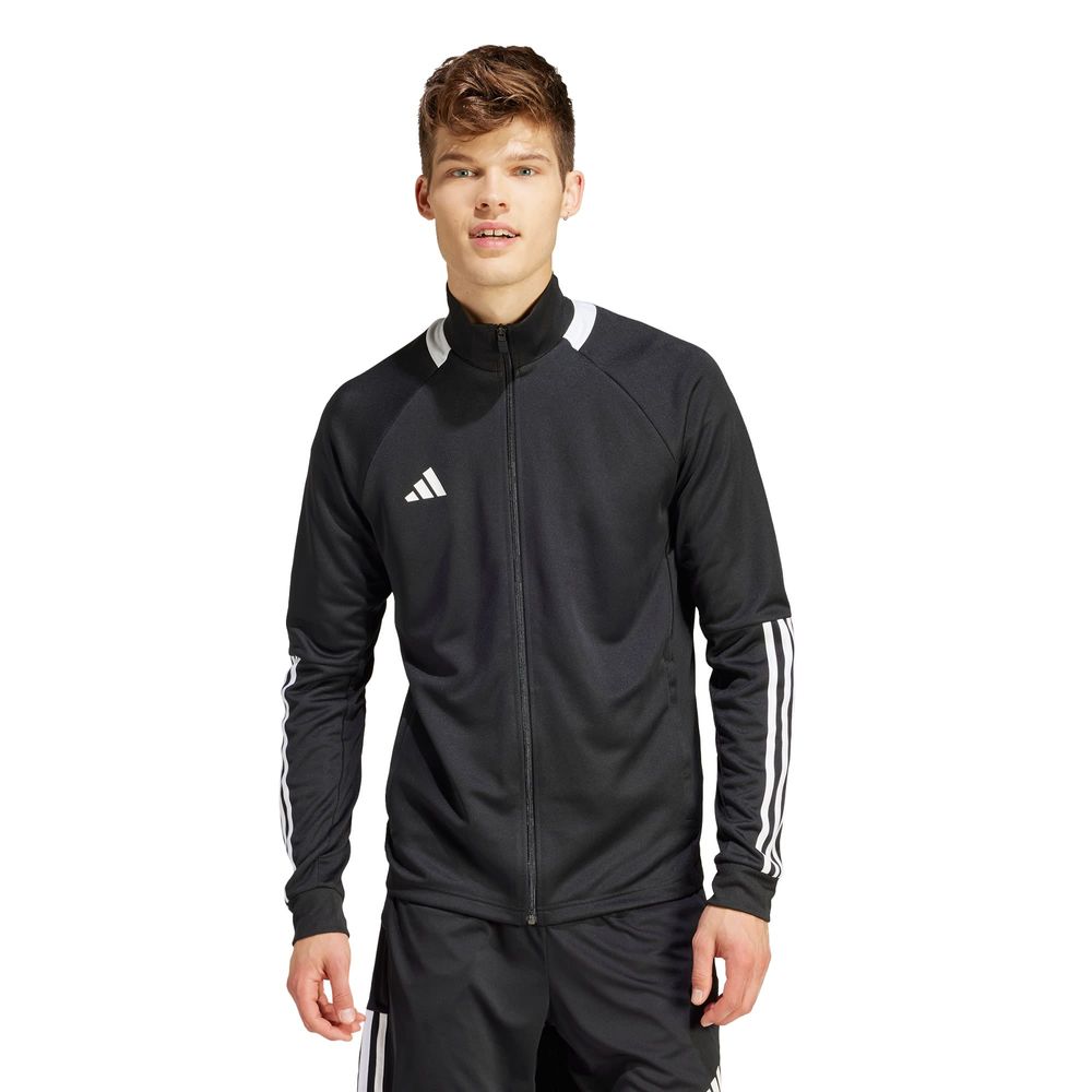 Foto 3 pulgar | Chamarra Deportiva Sereno Aeroready Cut 3 Franjas Ajustada Adidas Negro Hombre