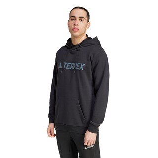 Foto 2 | Sudadera Con Gorro Terrex Multi Logo Grande Adidas Negro Hombre