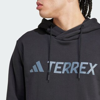 Foto 7 | Sudadera Con Gorro Terrex Multi Logo Grande Adidas Negro Hombre