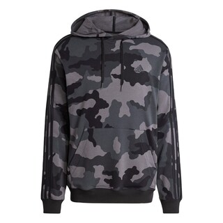 Foto 1 | Sudadera Con Gorro Seasonal Essentials Camouflage Adidas Negro Hombre