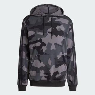 Foto 3 | Sudadera Con Gorro Seasonal Essentials Camouflage Adidas Negro Hombre