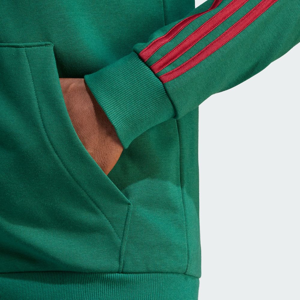 Foto 7 | Sudadera Con Gorro Adn México Cierre Frontal Adidas Verde Hombre