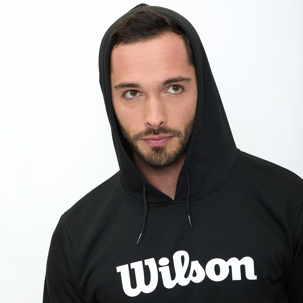 Foto 4 pulgar | Sudadera Estampada Wilson Con Gorro French Terry Para Hombre