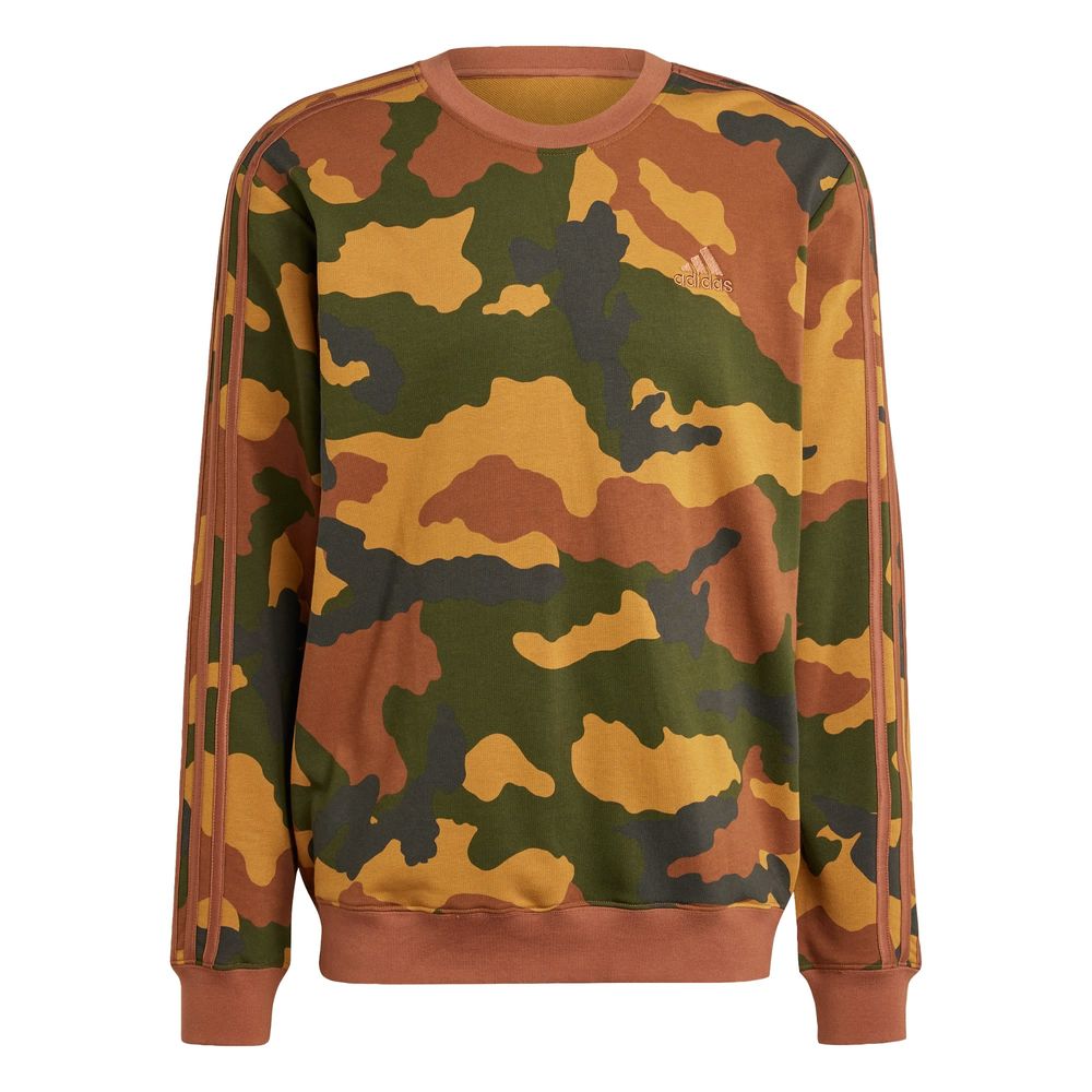 Foto 2 pulgar | Sudadera Seasonal Essentials Camouflage Adidas Café Hombre