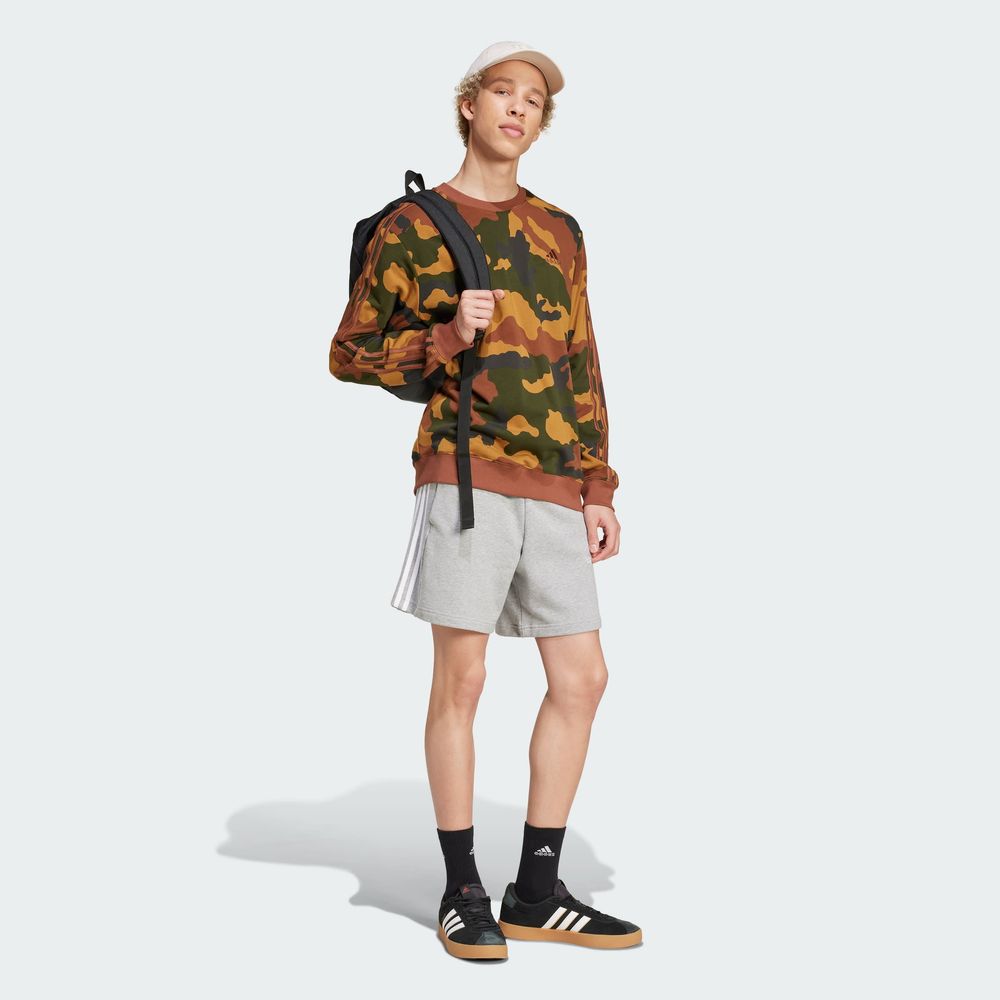 Foto 7 pulgar | Sudadera Seasonal Essentials Camouflage Adidas Café Hombre