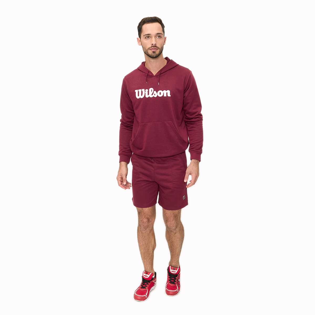 Foto 5 | Sudadera Estampada Wilson Con Gorro French Terry Para Hombre