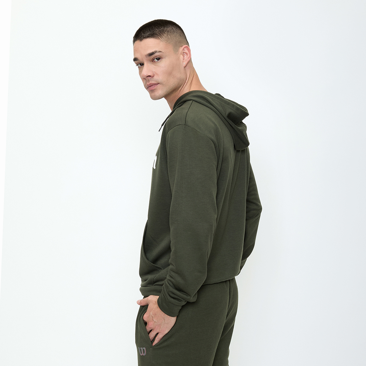 Foto 2 | Sudadera Estampada Wilson Con Gorro French Terry Para Hombre