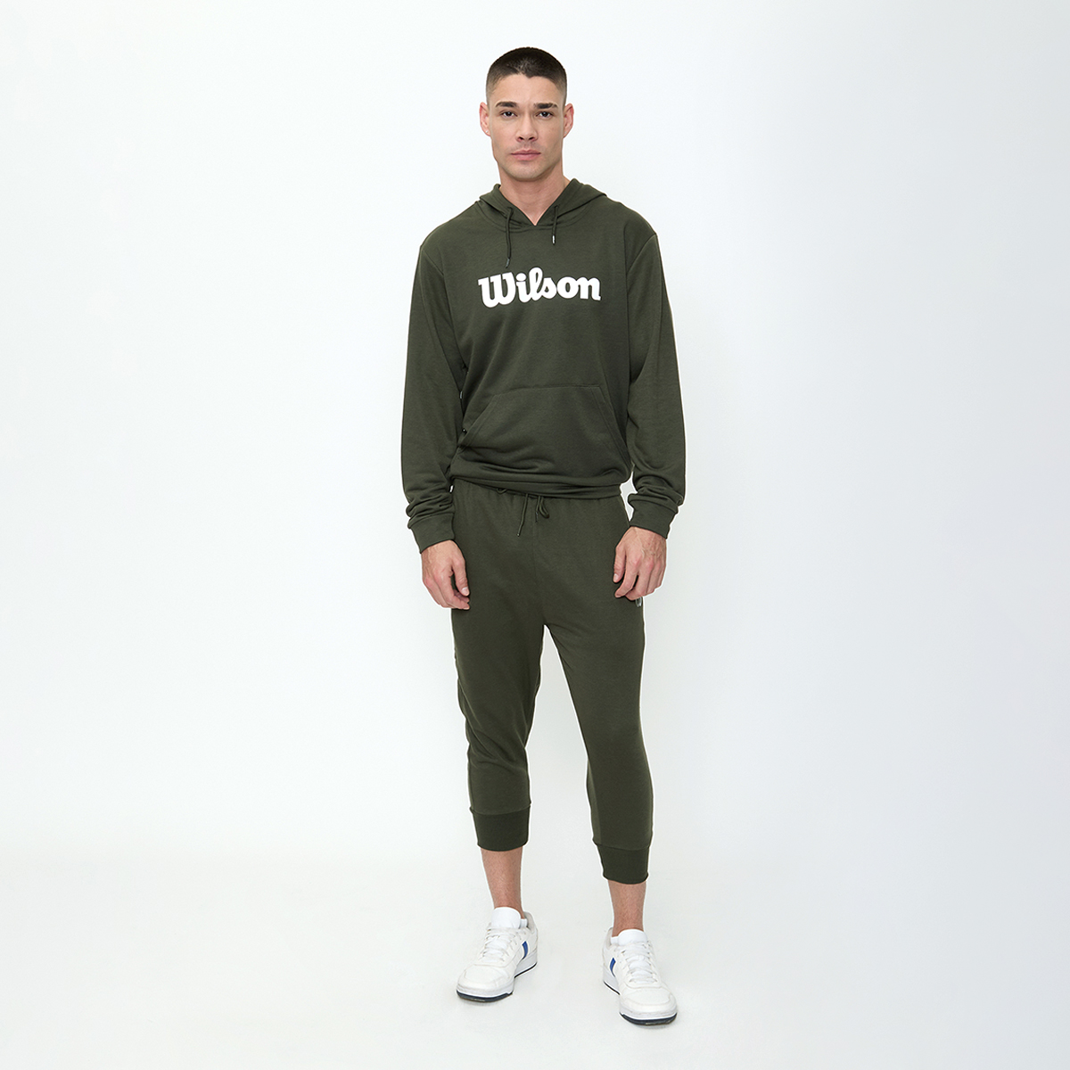 Foto 6 pulgar | Sudadera Estampada Wilson Con Gorro French Terry Para Hombre