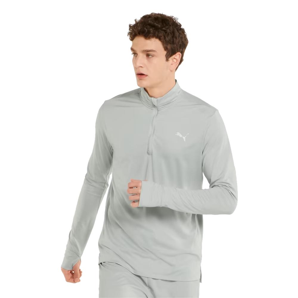 Foto 4 pulgar | Sudadera Puma Jsy. Run Fav ¼ Zip para Hombre 520211-19 Gris