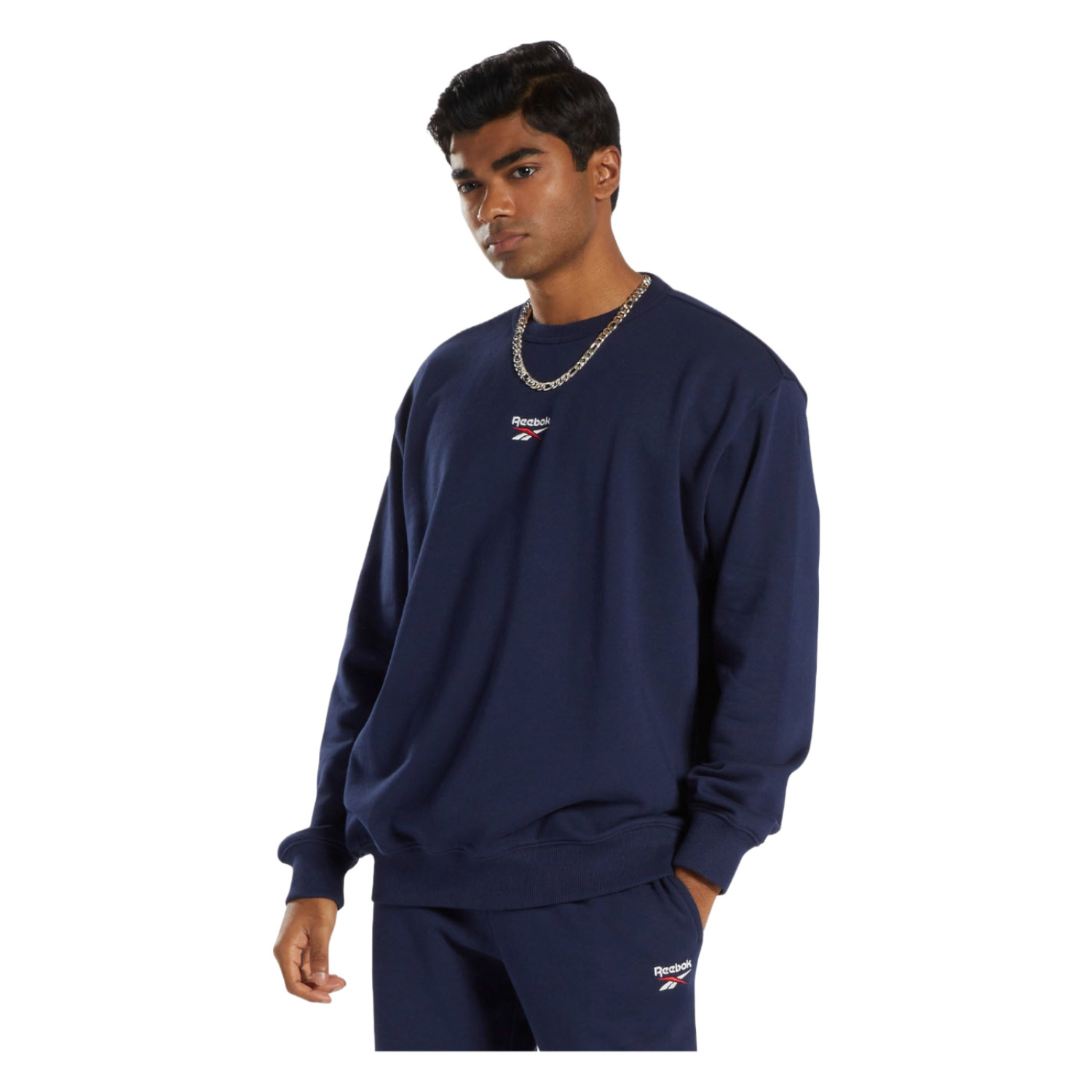 Foto 2 pulgar | Sudadera Reebok Classic Slide  Unisex Color Azul Modelo Hs7146
