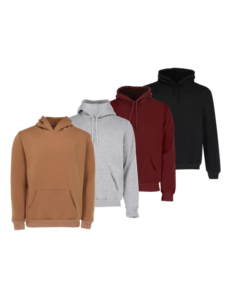 Paquete De 4 Sudaderas Con Capucha Para Hombre (beige, Tinto, Negro, Gris) Chb Chili Beans Clothing Co.