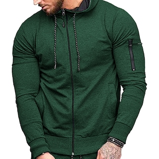Foto 1 | Sudadera Shendy Vendy Verde Oscuro con Capucha Afelpada para Hombre