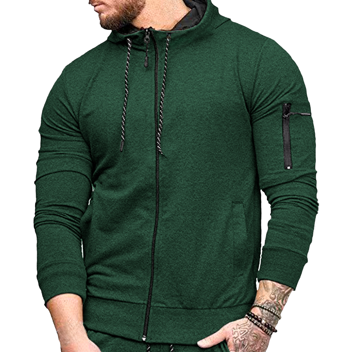 Foto 5 pulgar | Sudadera Shendy Vendy Verde Oscuro con Capucha Afelpada para Hombre