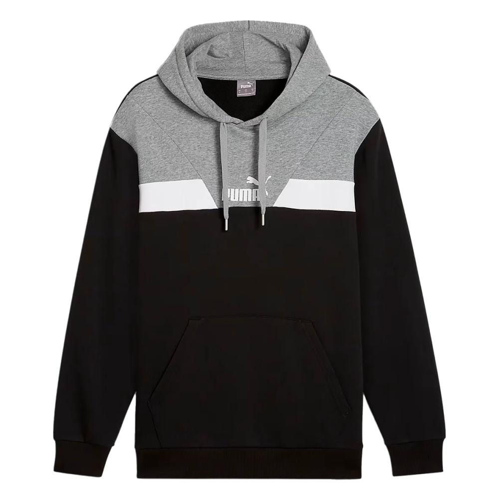 Sudadera Puma Power Colorblock 681732-01 Negra para Hombre