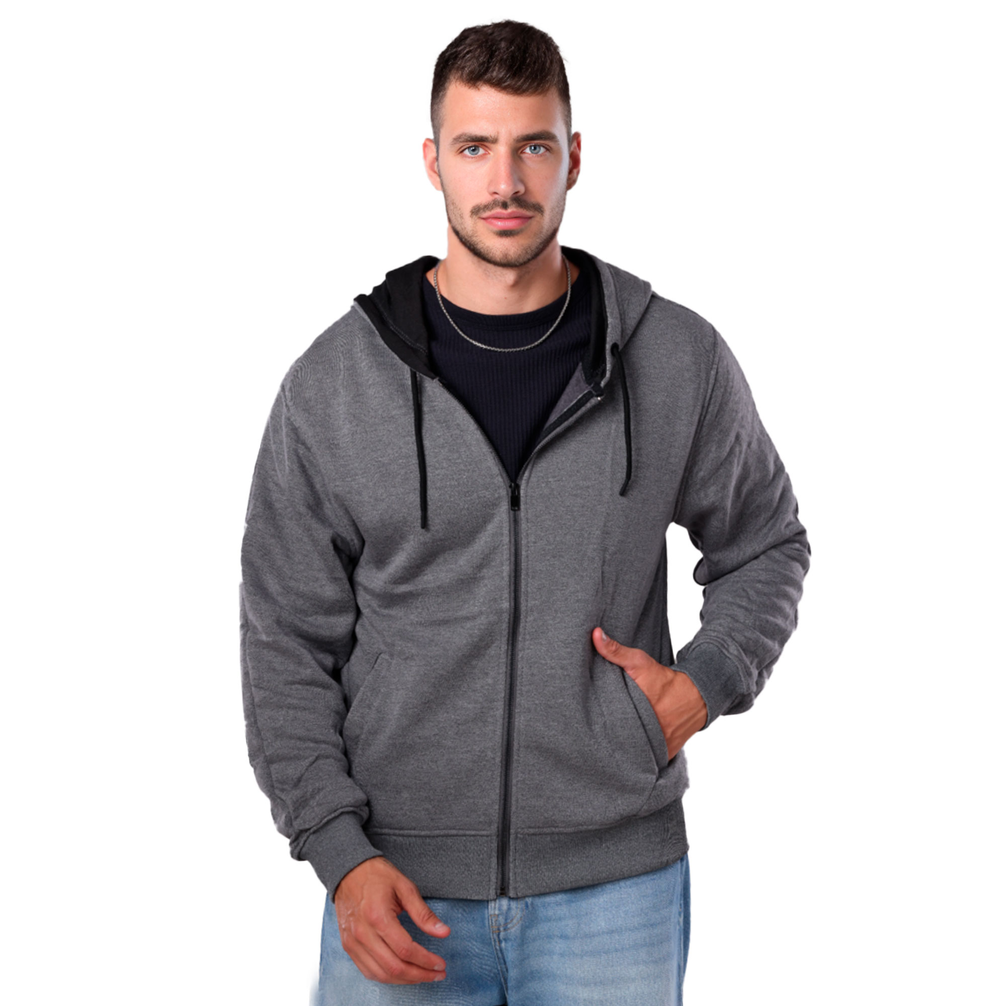 Foto 1 | Sudadera Con Gorro Britos Jeans Hombre Chamarra Bo3211