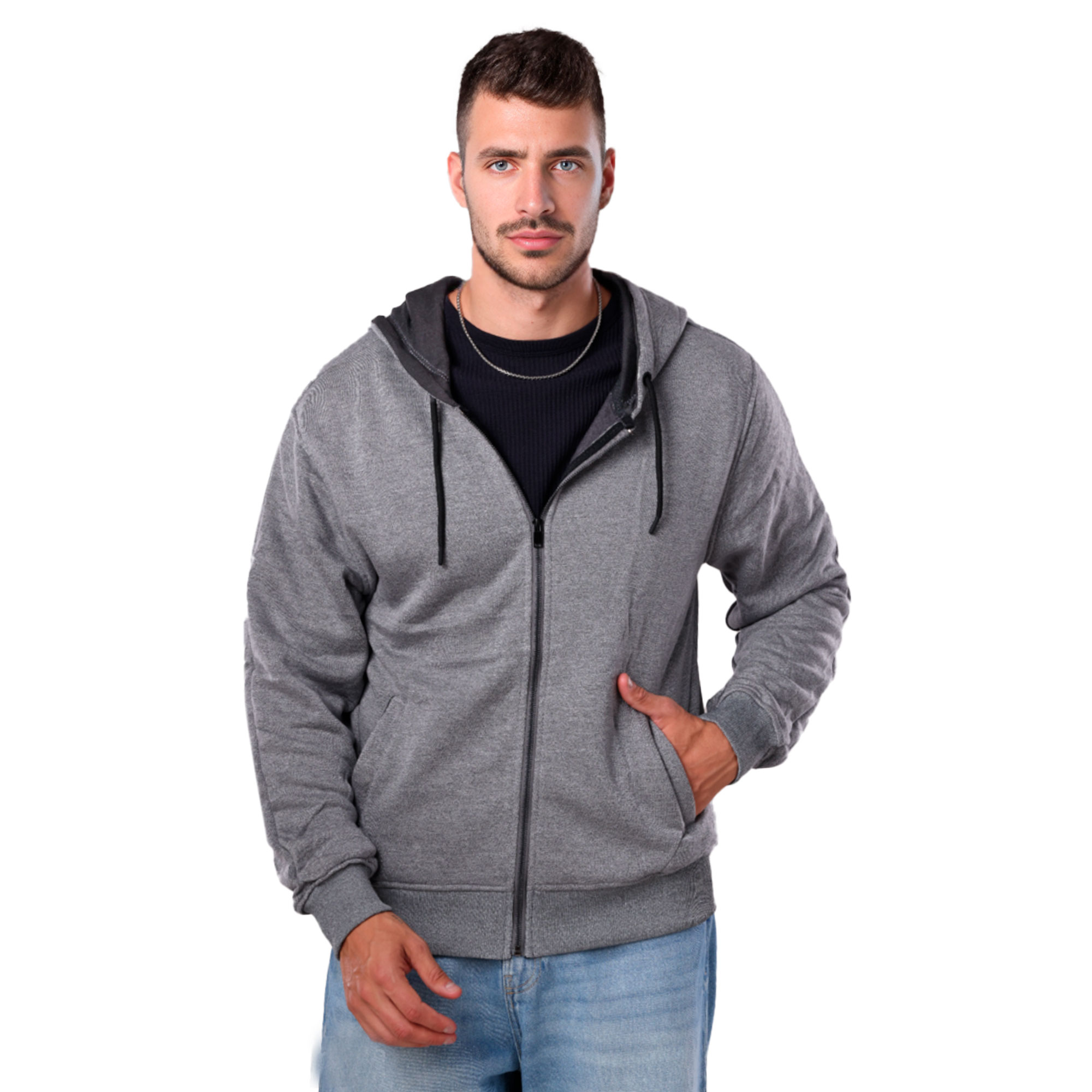Foto 1 | Sudadera Con Gorro Britos Jeans Hombre Chamarra Bo3211