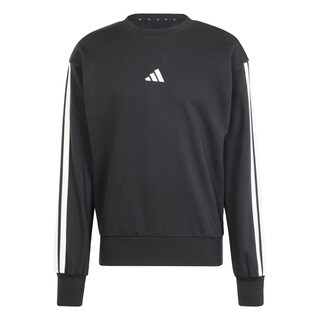 Foto 1 | Sudadera Essentials 3 Franjas Felpa Francesa Adidas Negro Hombre