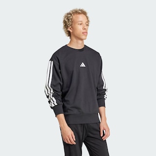 Foto 5 | Sudadera Essentials 3 Franjas Felpa Francesa Adidas Negro Hombre