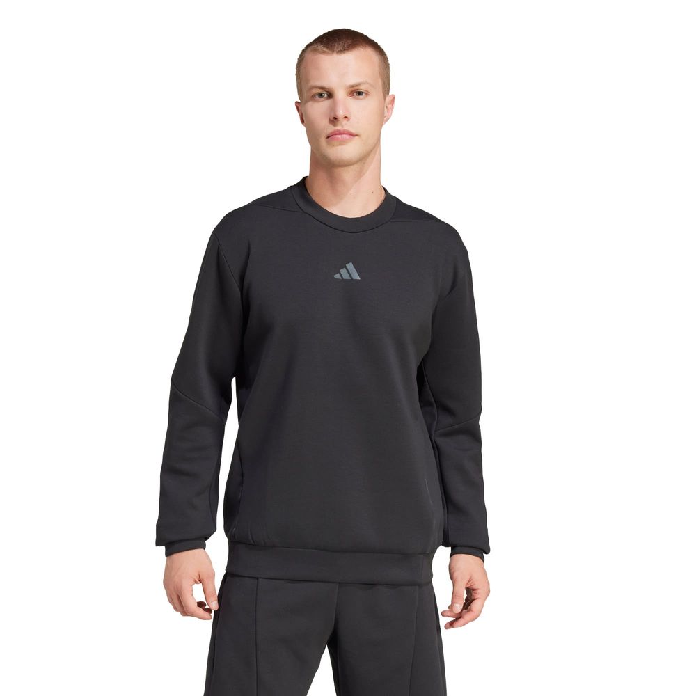 Foto 2 | D4t Crew Sweats Adidas Negro Hombre